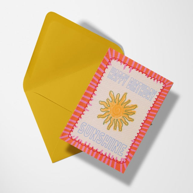A6 Happy Birthday Sunshine Card