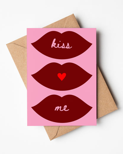 A6 Kiss Me Card