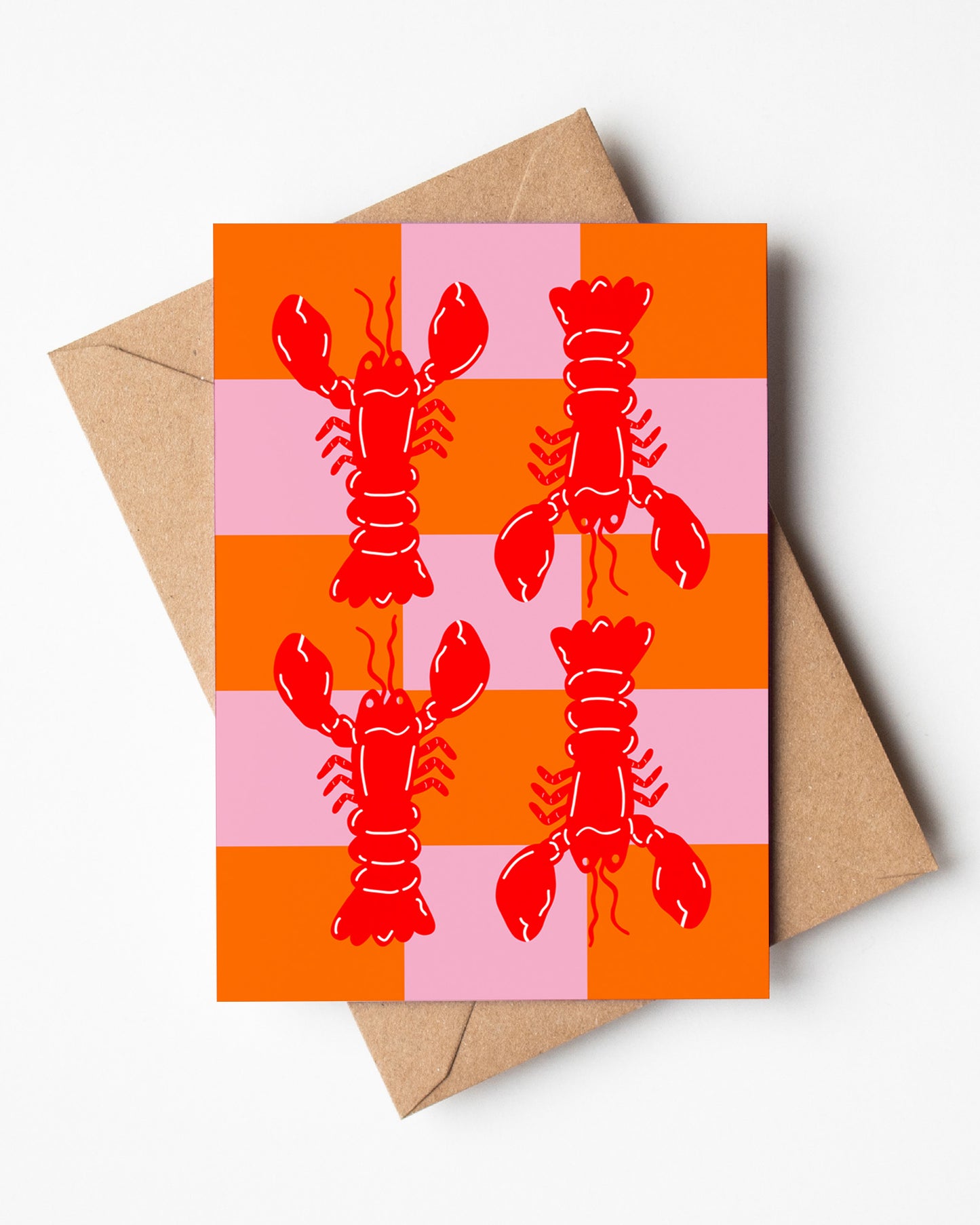 A6 Lobster Tile Card (more colours)