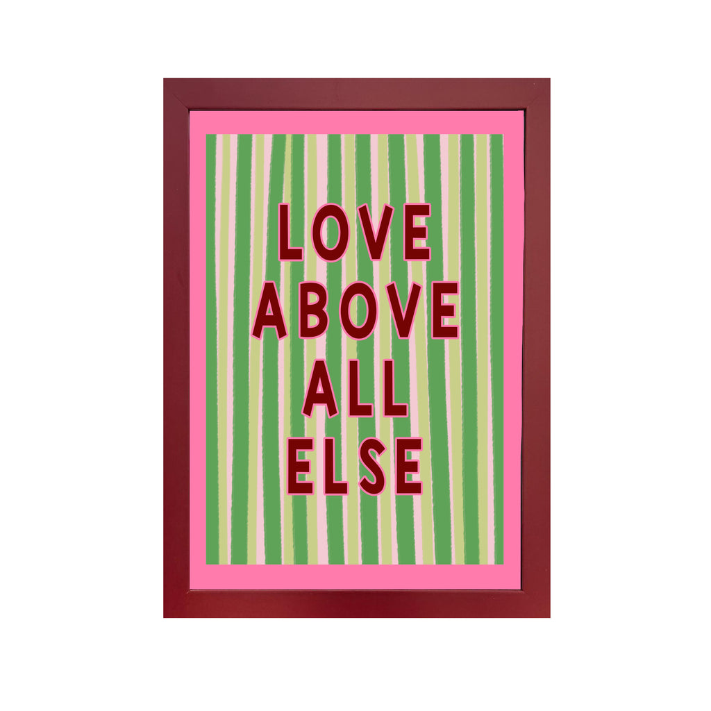 Maroon Red Wooden Frame