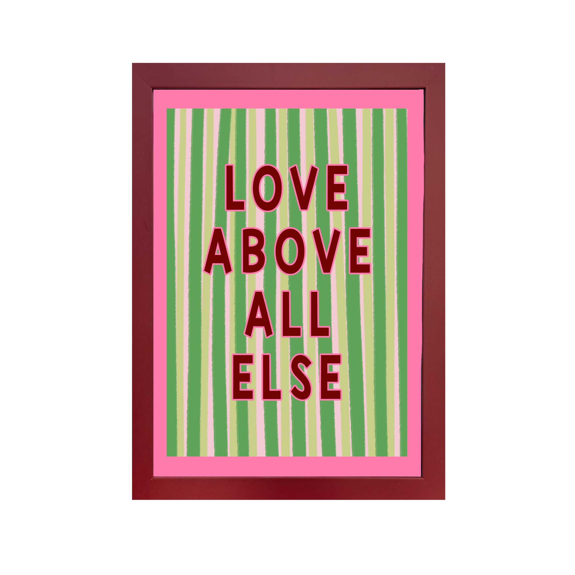Maroon Red Wooden Frame