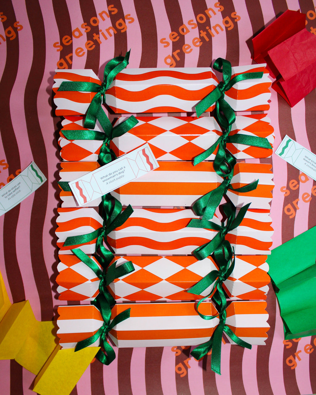 SINGLE Peach & Orange Christmas Cracker