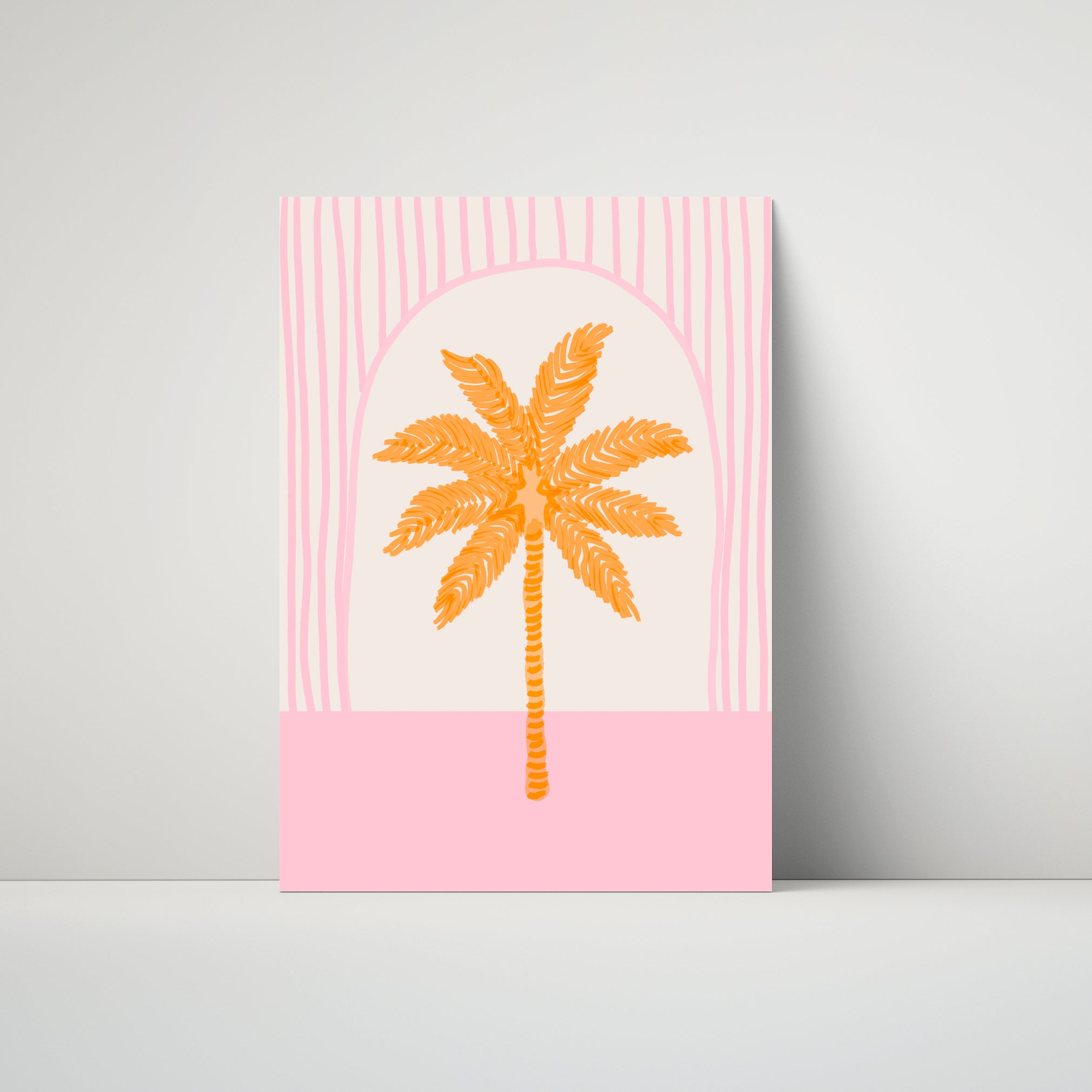 SAMPLE Palm Tree Tile Orange