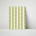 SAMPLE Palm Tree Stripe In Pink Green