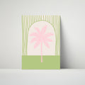SAMPLE Palm Tree Tile In Pink Green