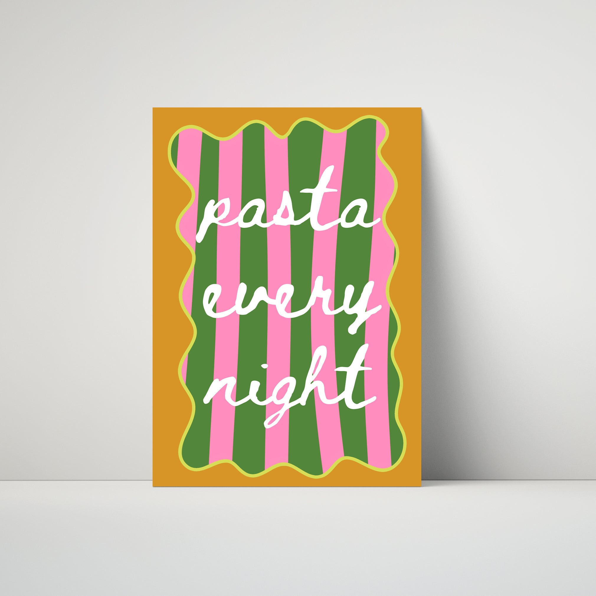 Pasta Every Night Tea Towel