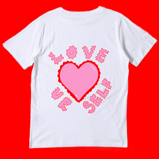 Pink & Red Love Ur Self T-Shirt