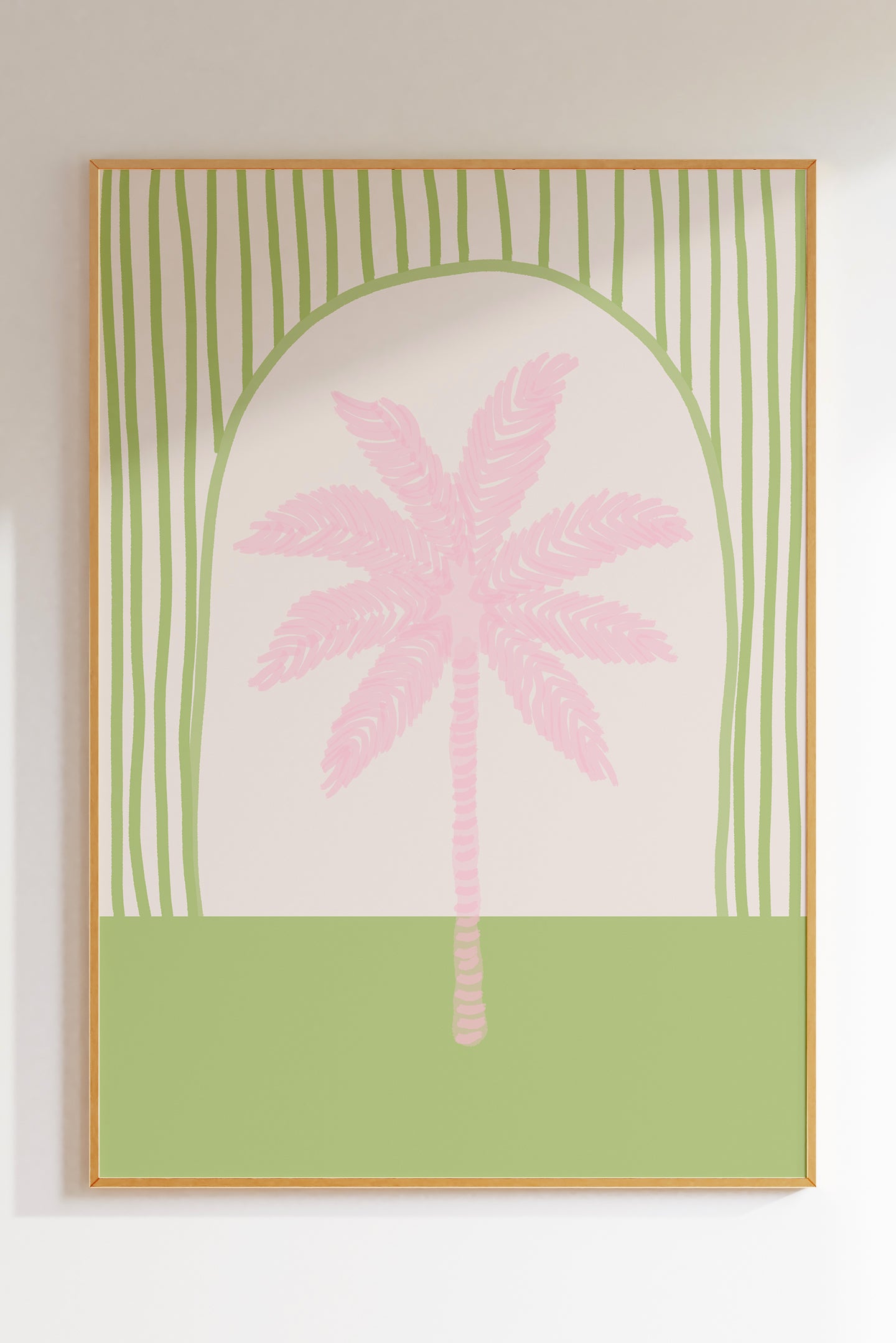 Palm Tree Tile in Pink & Green (SAMPLE)