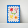 SAMPLE Blue Postcard Print