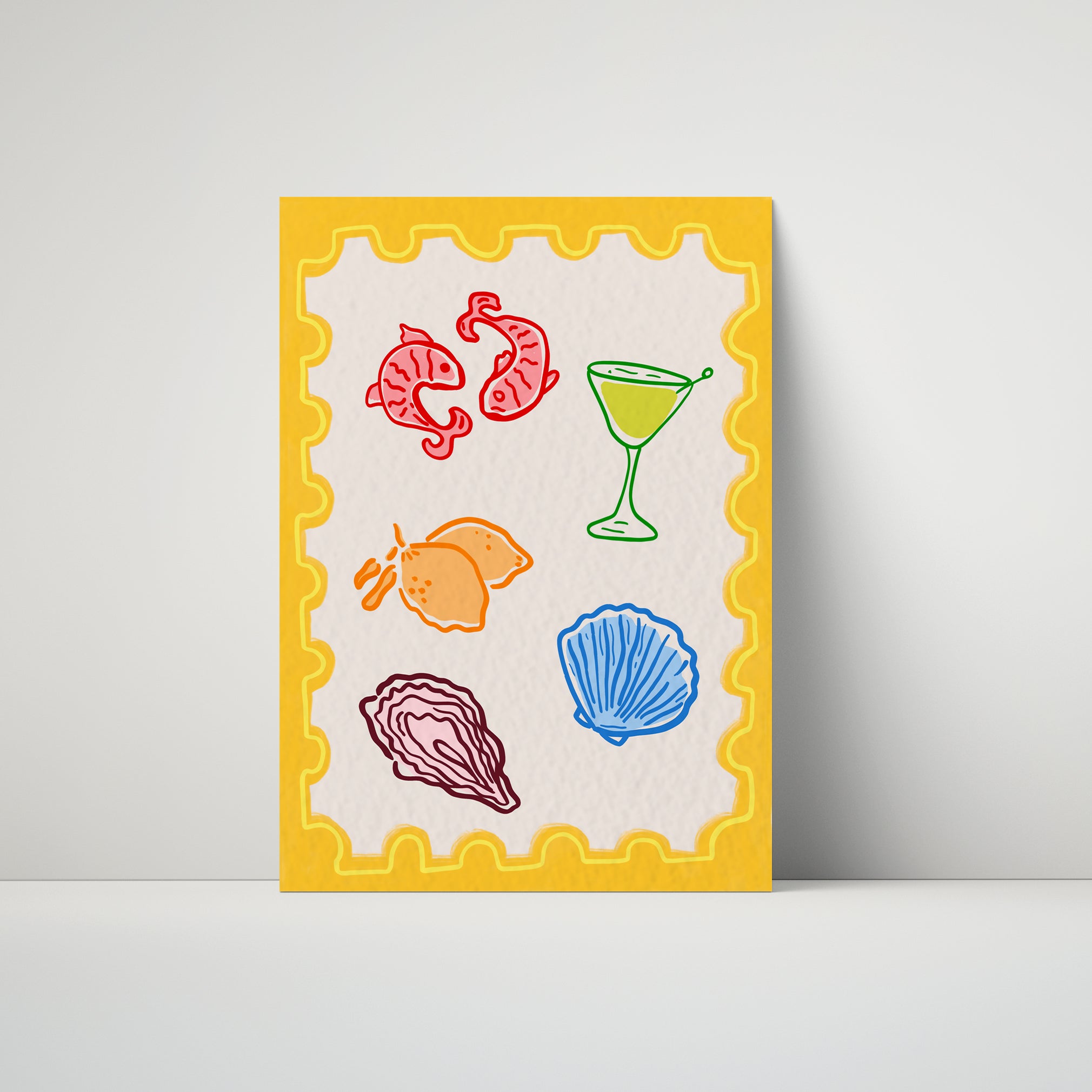 SAMPLE Yellow Postcard Print
