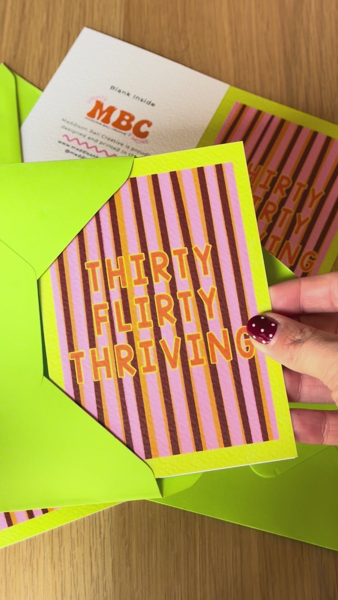 A6 Thirty Flirty Thriving Card