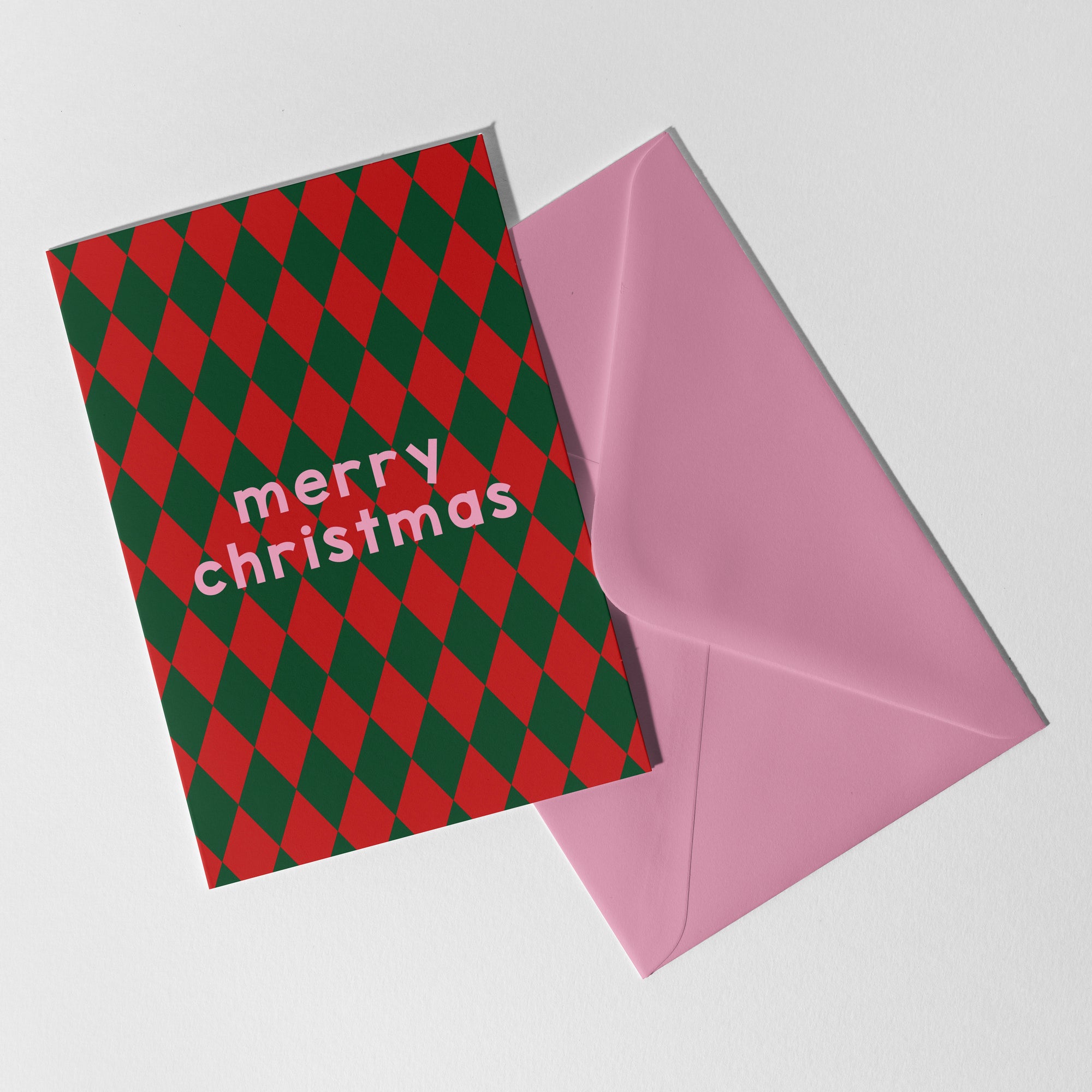 Red & Green Merry Christmas Christmas Card