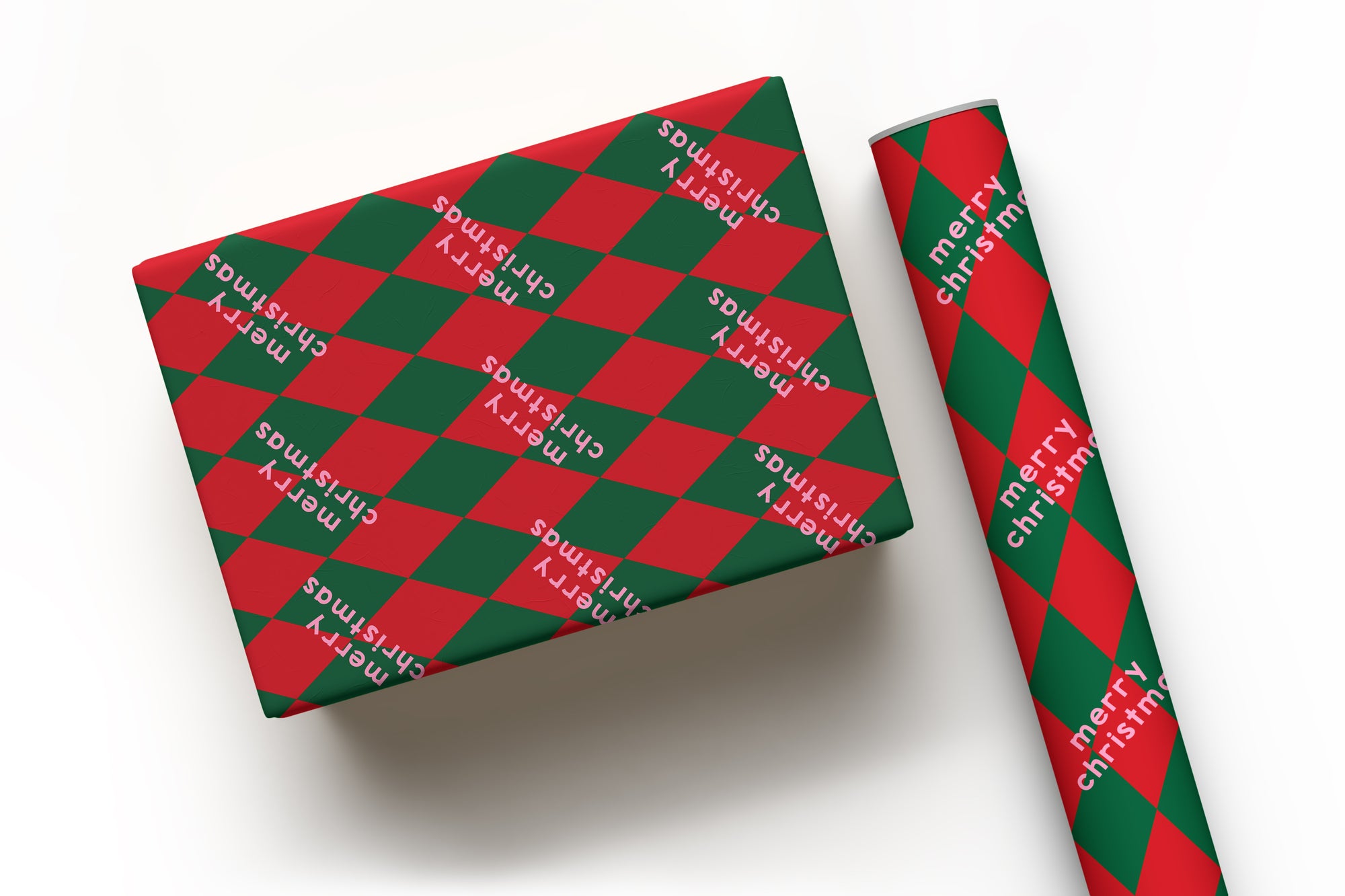Red & Green Merry Christmas Gift Wrap