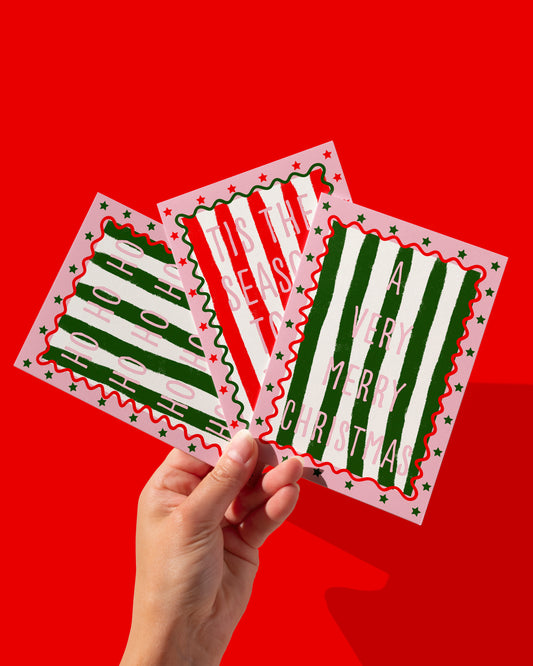 Ho Ho Ho Christmas Card Set of 8