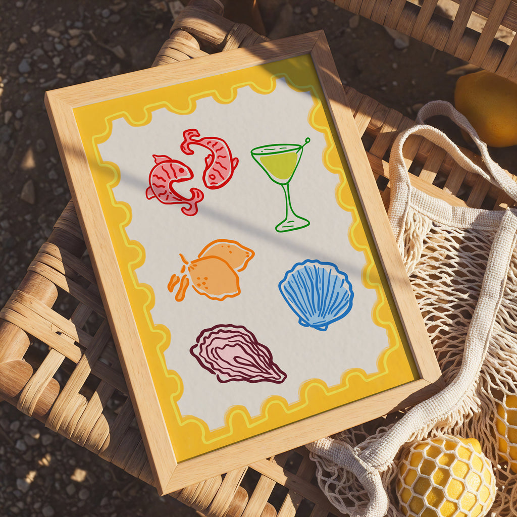 Yellow Postcard Print