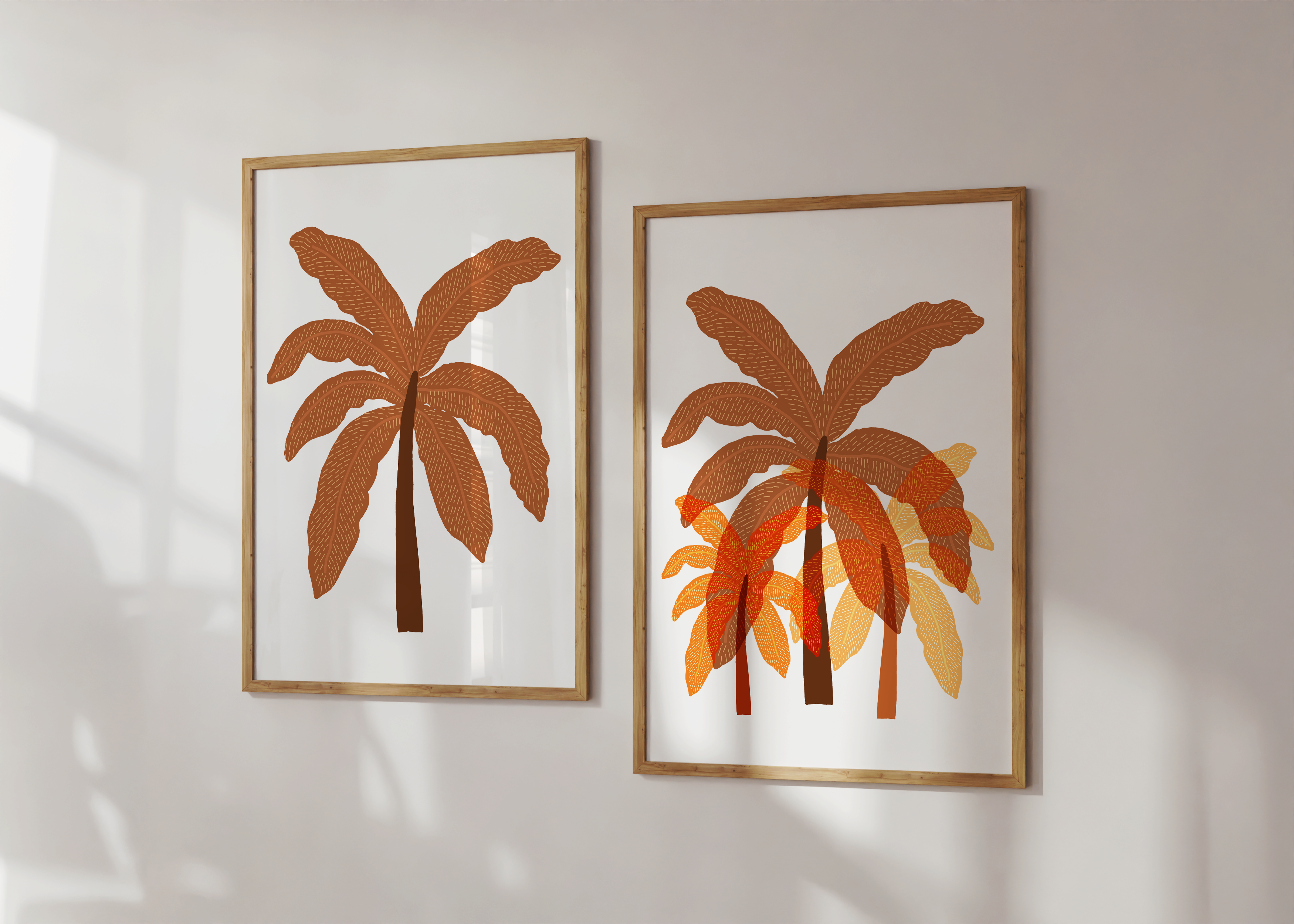 A Trio of Palms (Terracotta)