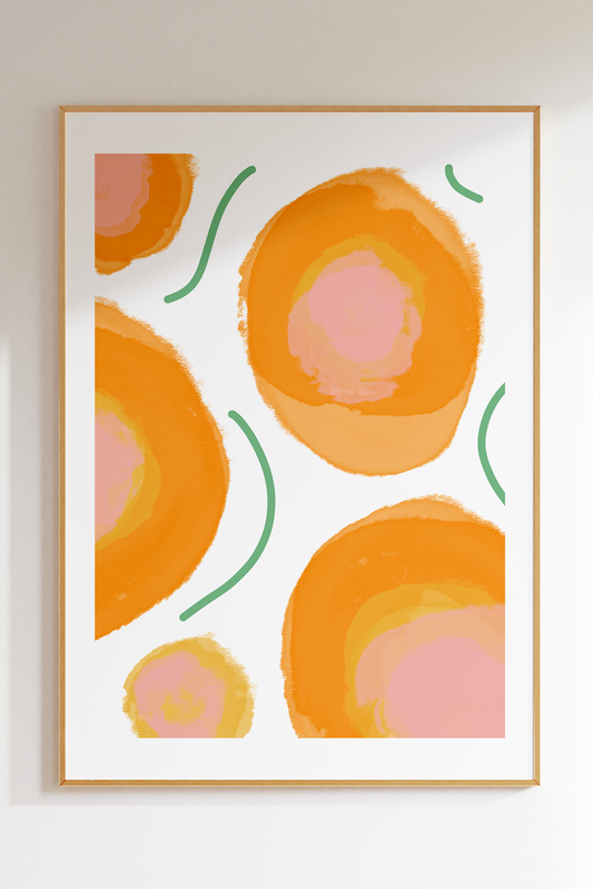 Orange Pansies (old style paper)