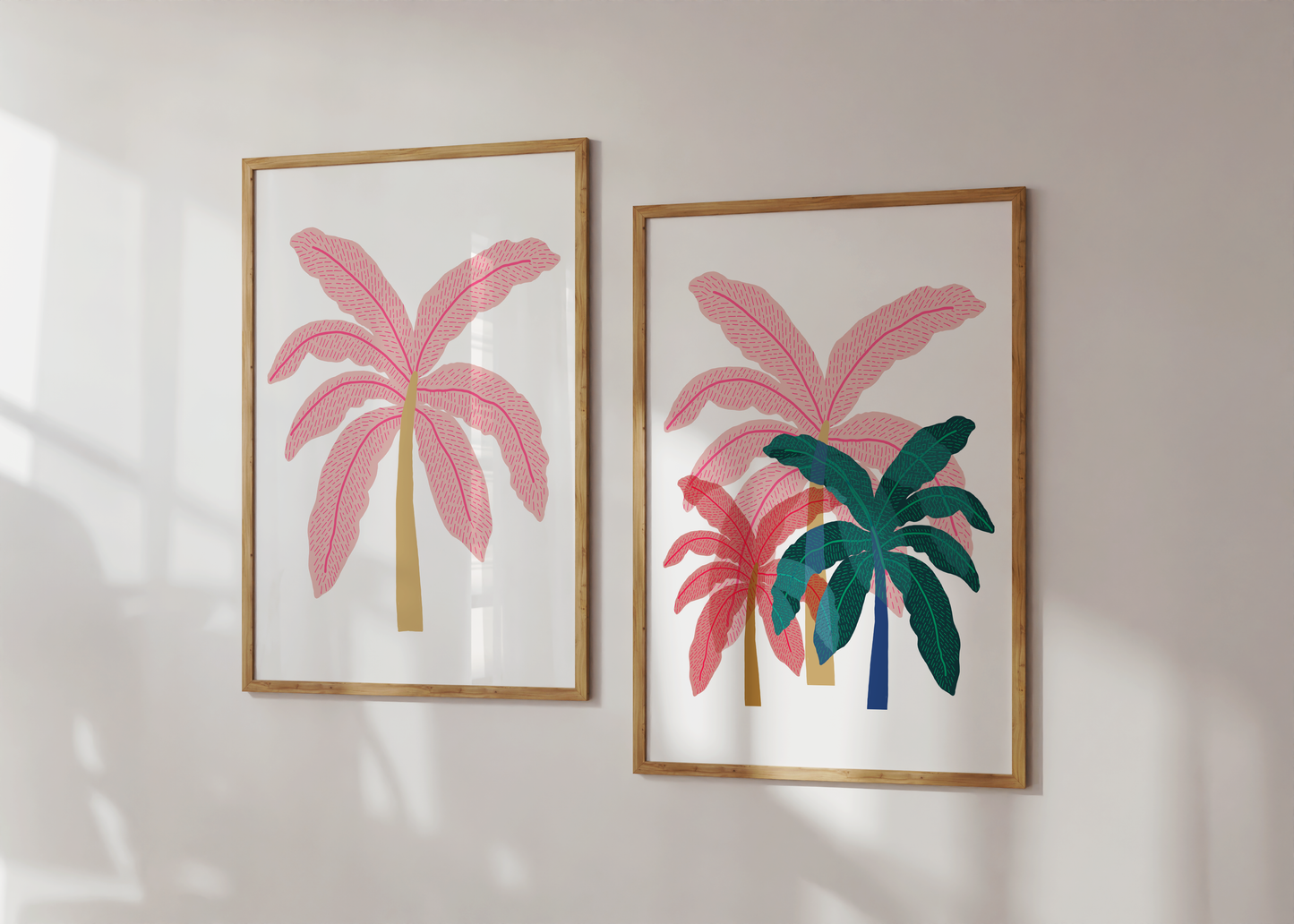 A Trio of Palms (Pink)