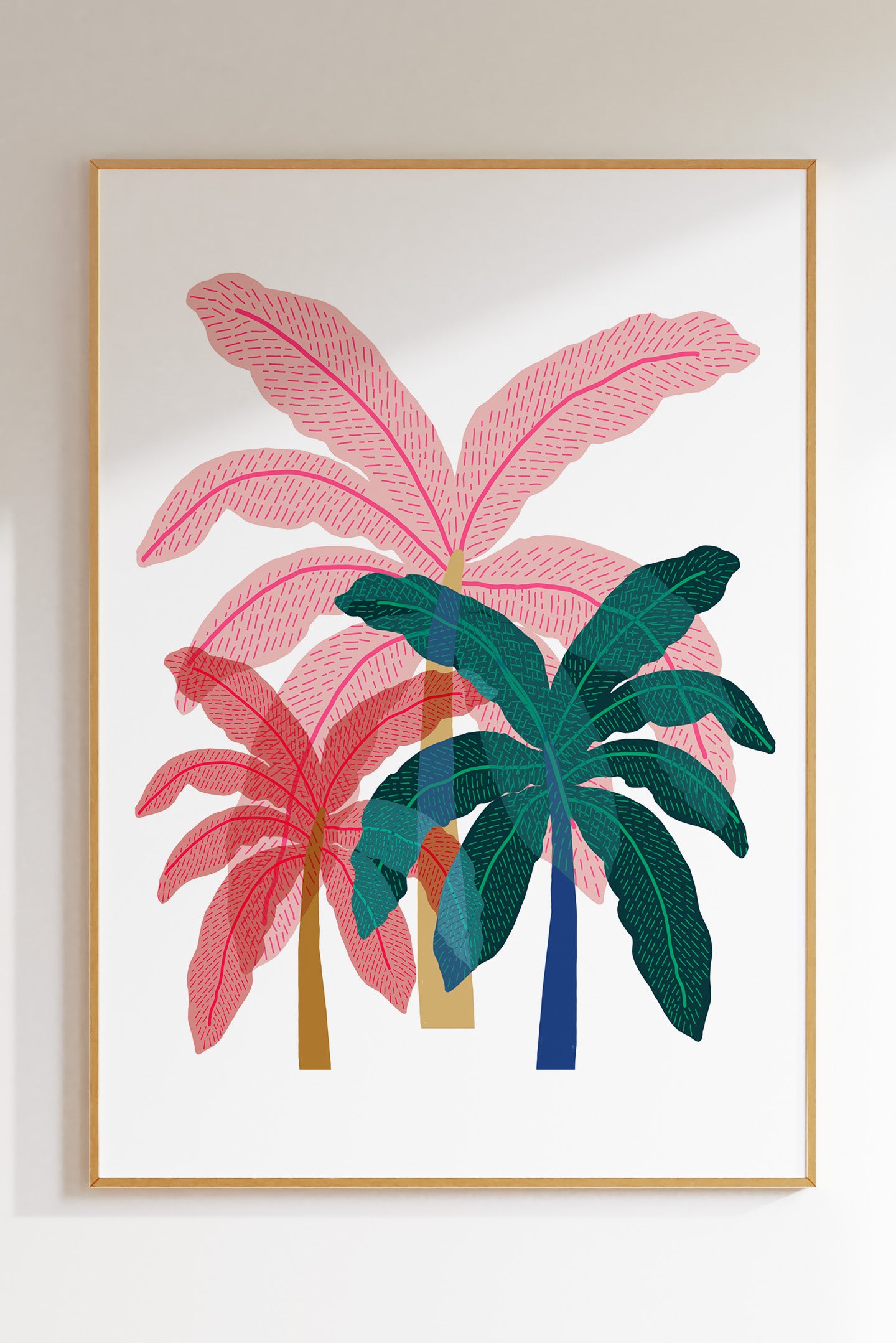 A Trio of Palms (Pink)